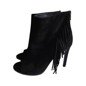 Dolce Vita Heels Womens 9 Gladiator Black‎ Leather Peep Toe Stiletto Casual